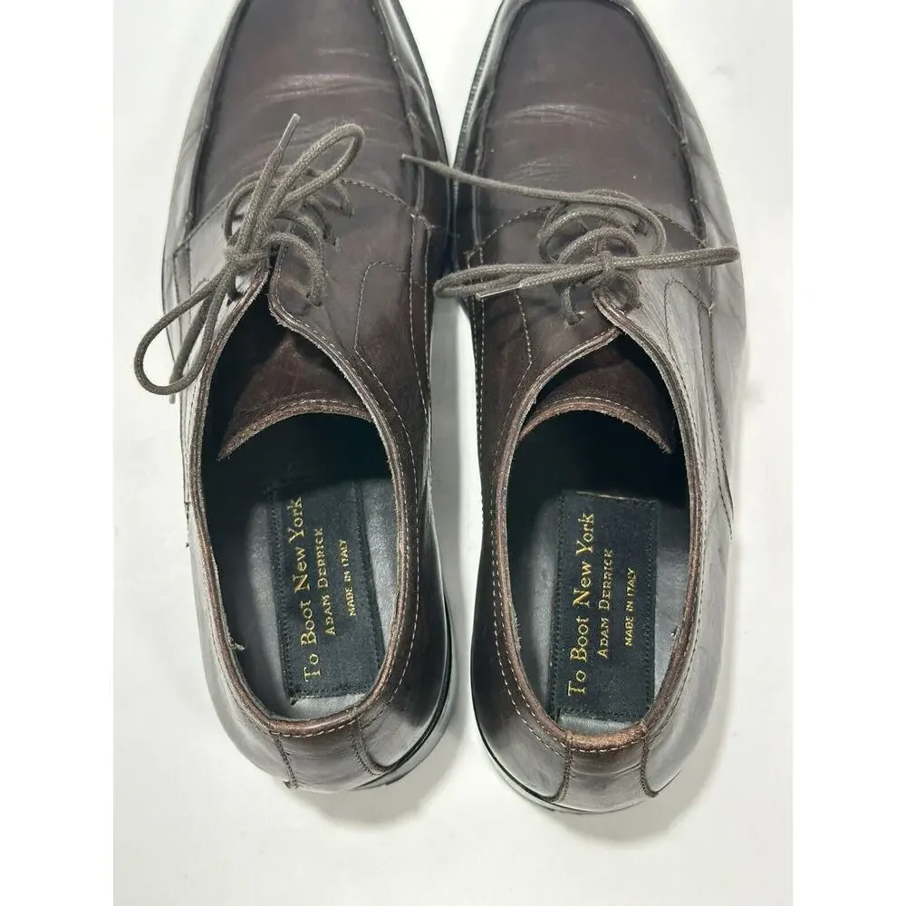 Too Boot New York Adam Derrick Brown Oxford Laces Sz 8 Dress Shoes Made in Italy